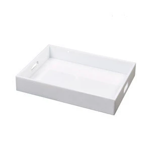 Square White Acrylic Serving Tray For Sales