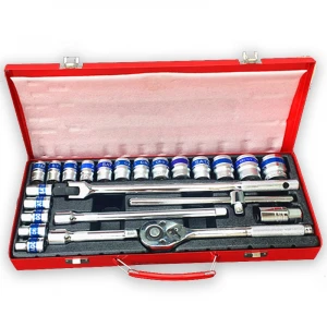 SRUNV 24pcs 1/2 Inch Integrated sets of tools are suitable for machine maintenance and vehicle maintenance with F-type handle