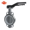 Stainless steel back seat wafer style hydraulic directional control PTFE lined butterfly valve