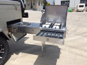 Stainless steel kitchen for camping trailer, hot camper trailer parts