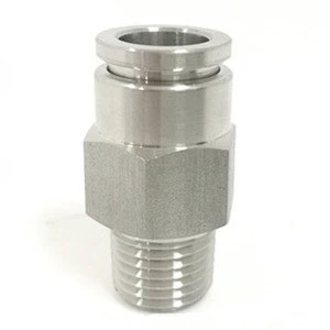 stainless steel pneumatic fitting pneumatic connector stainless steel pipe fitting PC6-02