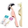 Stainless Steel Private Label Rose Gold High Quality Eyelash Extension Tweezers Eyebrow Tweezers