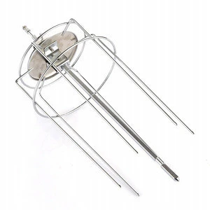 Stainless Steel Skewer Spin Fork Grill Barbecue Chicken BBQ Tool roaster oven rack kitchen accessories Rotisserie