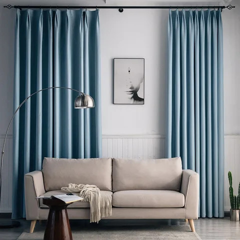 Summer Annes Boho Minimalist Color Bedroom Full Shading Luxury Cotton Linen Insulation Cloth Double-sided Linen Curtain