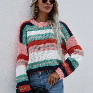 Super Autumn Winter New Design Knitted Wear Womens Sweater Pullover