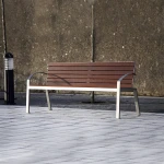 Super Quality Outdoor Wood and Metal Garden Bench with Back Leisure Garden popular Bench Seat Design
