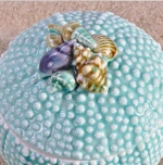 Superior quality sea urchin ceramic trinket box