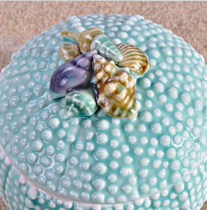 Superior quality sea urchin ceramic trinket box