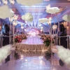 T stage aisle runner wedding mirror carpet