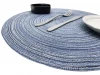Tabletex custom kitchen  polypropylene Braided  woven round Table  with pompom polyester colorful placemat tischset design