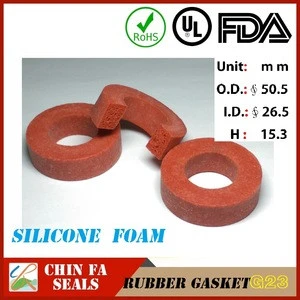 Taiwan factory customized silicone rubber foam seal gasket.