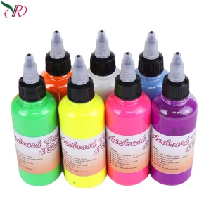 Temporary Lasting Long Time Airbrush Spray Tattoo Ink Empty Tattoo Ink Bootle 15Ml Round Black Tattoo Ink