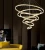 Import The combination chandelier of living room dining room of villa made in China adopts aluminum alloy and acrylic LED light source from China