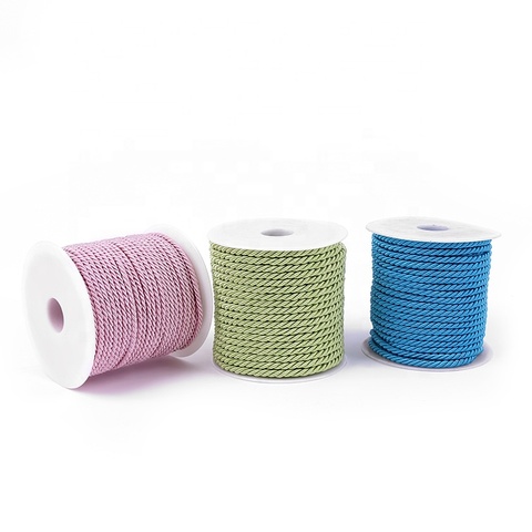 Buy Three Strands Of Colored Rope Solid Color Polyester Custom Twisted ...