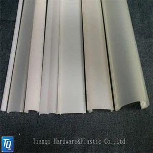 Tianqi extruded plastic lamp parts wholesale led light diffused or clear PC lamp lighting accessories