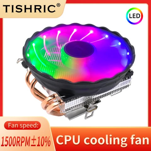 Buy Tishric 4 Heat Pipes Cpu Cooler 4 Pin Pwm Fan Rgb Cpu Cooling ...