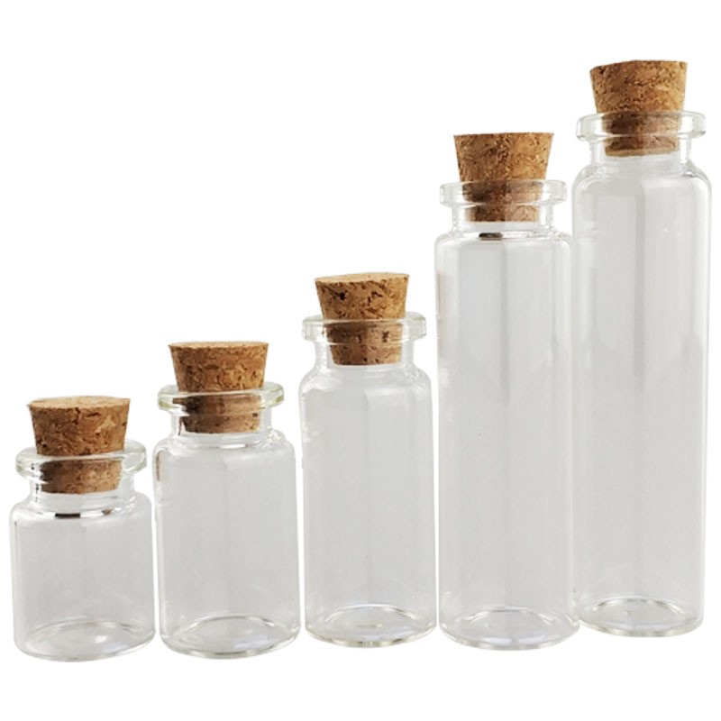 Transparent cork glass bottle Bayxilin bottle foetus hair deciduous tooth collection small wishing bottle