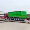 Transport Truck 3 Axles 60 Tons Tipper Dump Semi Trailer Crawler Dump Trailer