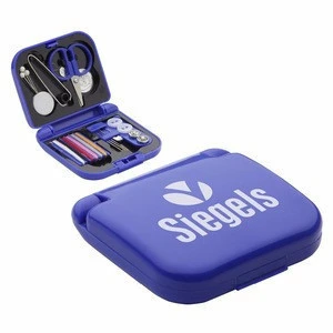 Travel Sewing Kit - has a mini scissors, needles, pins, tweezers and comes with your logo