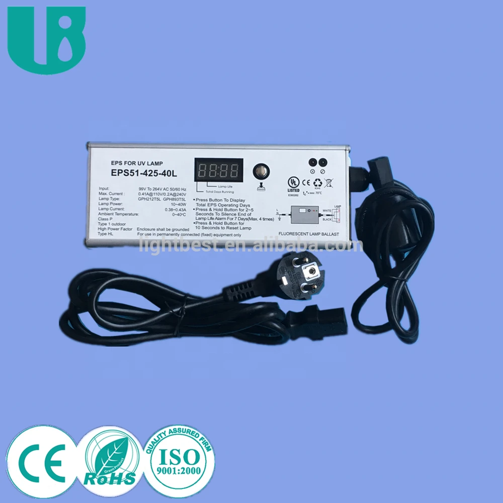 UL Plug-in electronic ballast for uv lamp 110V~230V 10w to 41w EPS51 425