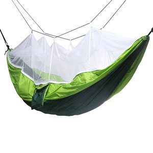 Ultra-Light Portable Camping Hammock with Mosquito Net Large Space Travel Camping Hiking Trip Parachute Hammock