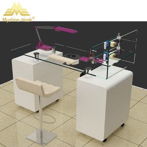 ultra luxury manicure furniture nail table with nail dryer and exhaust fan