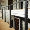 UNIKIM DIY Interior Black Balustrade Handrail Stainless Steel Stair Cable Deck Railing System