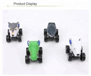 unique 4 kinds animal power friction toy cars with shooting function