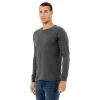 "Unisex Asphalt Long Sleeve T-Shirt - 100% Airlume Cotton, Classic Crew Neck, 4.2 oz Jersey"