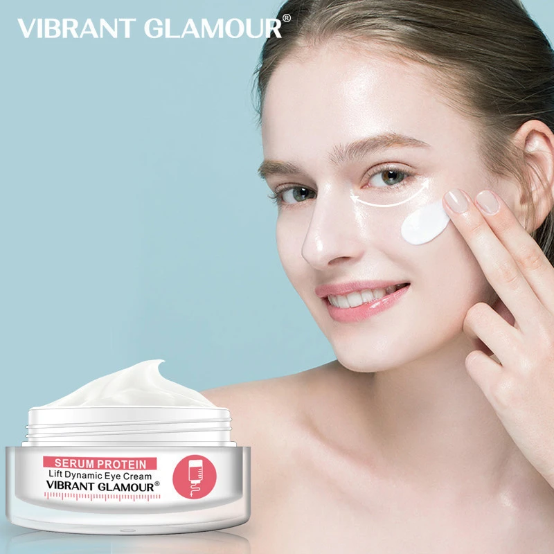 VIBRANT GLAMOUR Serum Protein Eye Cream Lifting Firming Skin Anti-Aging Wrinkle Remover Dark Circles Against Puffiness Eye Care