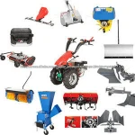 Walking garden gravely two wheel tractor with different implements