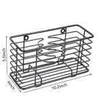 Wall Mount Metal Wire Bathroom Organizer Storage Basket Container rack holder hair blow dryer holder wall mounted