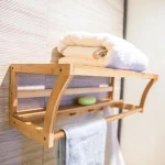 wall mounted Bamboo Towel Bar