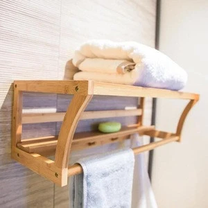 wall mounted Bamboo Towel Bar