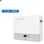 Wall-mounted energy storage battery 5KWH 51.2V lithium ion batteries 5kw solar home energy storage