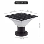waterproof garden solar led lights outdoor landscape gate pillar light