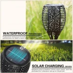 Waterproof  Mini  LED Solar Flame Torch Lamp Outdoor Lights Solar Garden Light Flickering Lamp flame Effect Led Street Light