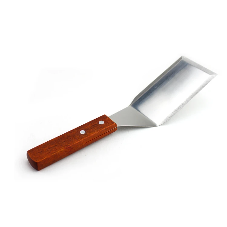 WCTS803 High quality Kitchen Wooden Handle Baking Stainless Steel Pie Pizza Cake Shovel