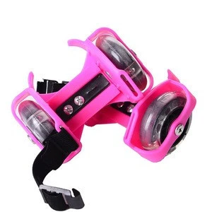 Wellshow Sports Roller Skate Shoes Adjustable Heel Skate Flash Lighting Wheel