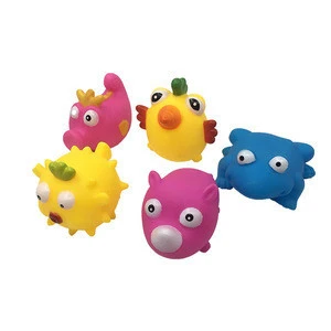 WGL373 Wholesale Mini Cartoon Animals Baby Bath Toy Soft Plastic Animal Toys