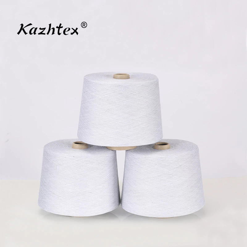 White silver fiber blended antibacterial cotton yarn