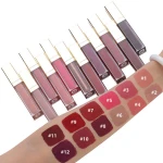 Wholesale 12 Colors  Custom Logo Vegan Lip Gloss Private Label Vendor Nude Matte Waterproof Liquid Lipstick