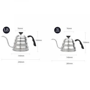 Wholesale Arabic Stainless Steel Pour Over Coffee Gooseneck Kettle Filter Pots Offices Style Hand Coffee Pot With Thermometer
