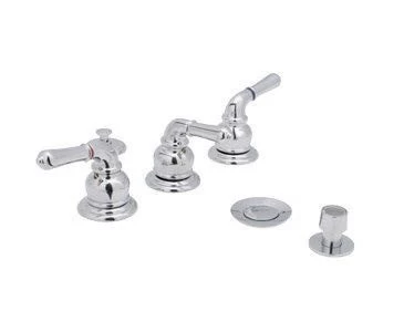 wholesale brass three holes tap for ceramic bidet bathroom single two handles hot&cold  bidet faucet