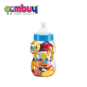 Wholesale cartoon 12pcs gum bell teether baby rattle toys