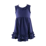 wholesale children clothes cute baby dress Sleeveless double falbala vest dress