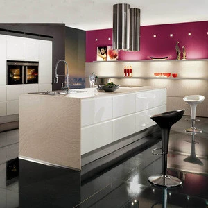 Wholesale china manufacture Modular Modern 2pac kitchen cabinets
