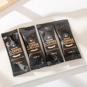 Wholesale Custom logo small instant coffee plastic powder chocolate stick Individual packing sachet pouch