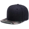 Wholesale Custom Made Wool Blend Fabric Blank Camo Flat Brim Low Profile Design Snapback Cap Hats