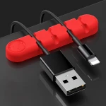 Wholesale Desktop Charging Data Cable Management Organizer Factory Direct Silicone Cable Holder Clips  cable organizer